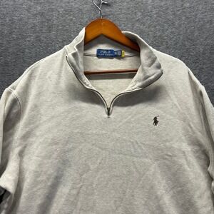 Polo Ralph Lauren Mens XXL Oatmeal Heather‎ Beige 100% Cotton Crew Neck Sweater